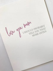 Love You Mom - Greeting Card