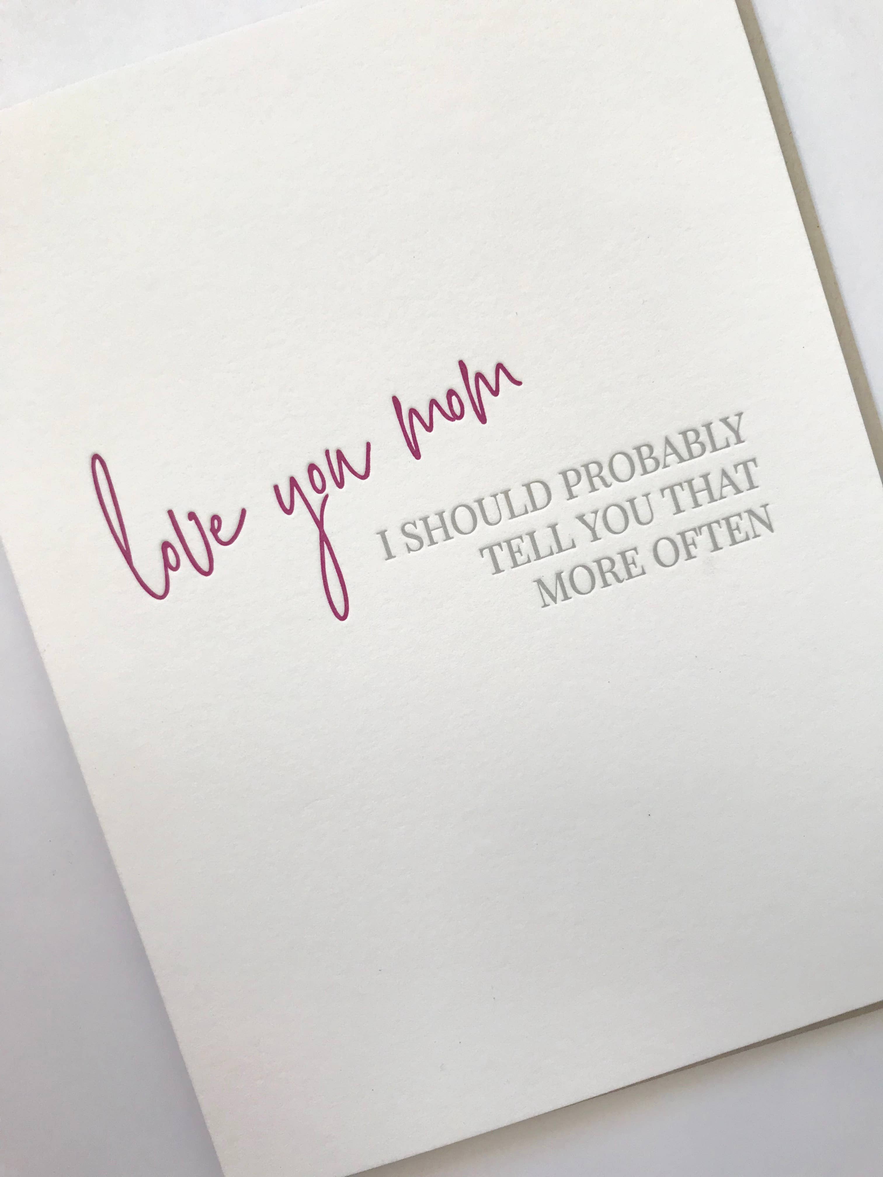 Love You Mom - Greeting Card