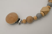Handmade Natural Wood Silicone Pacifier Clip