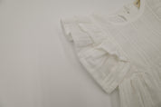 White Bubble Romper + Bow