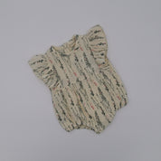 Muslin Romper Flutter Sleeve - Ivory Vines