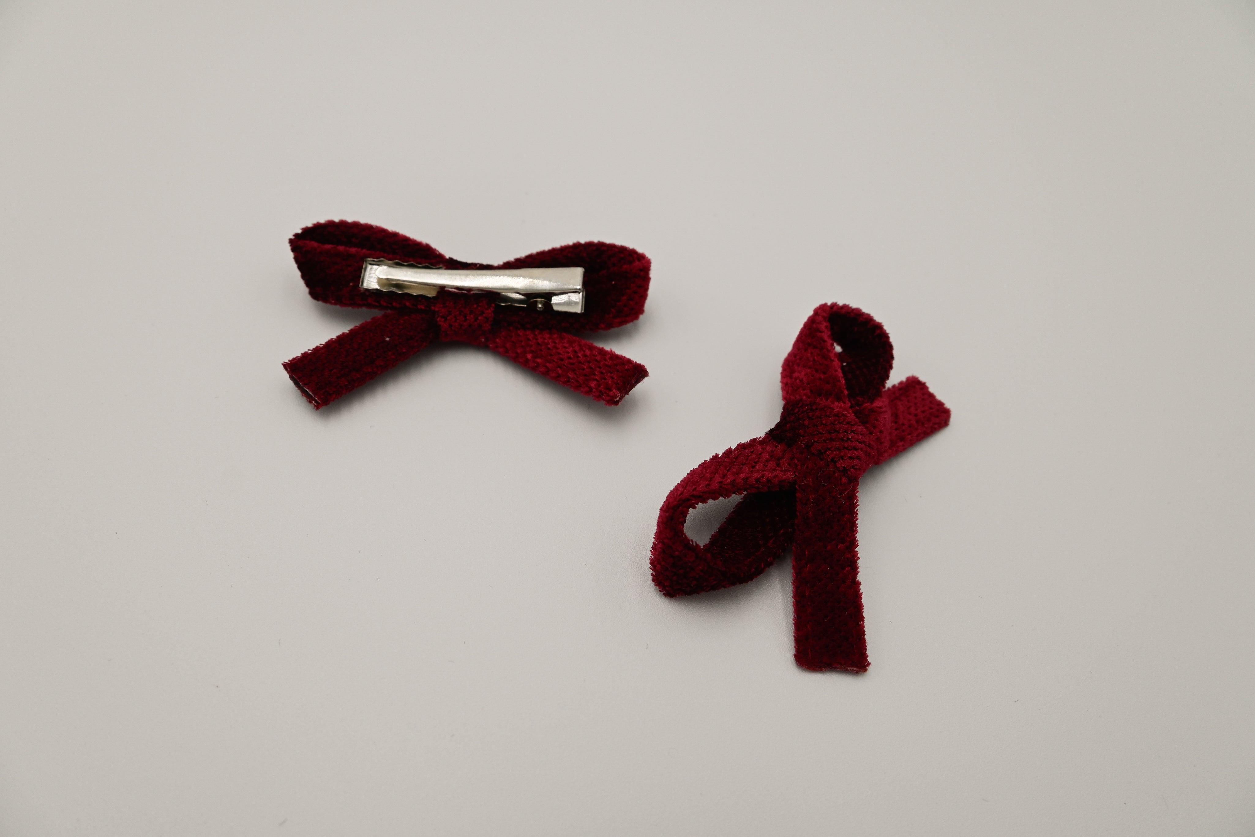 Velvet Ribbon Bow Set [2 Colors]
