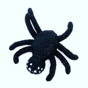 Handmade Crochet Spider Rattle [Black] - Organic Cotton Toy