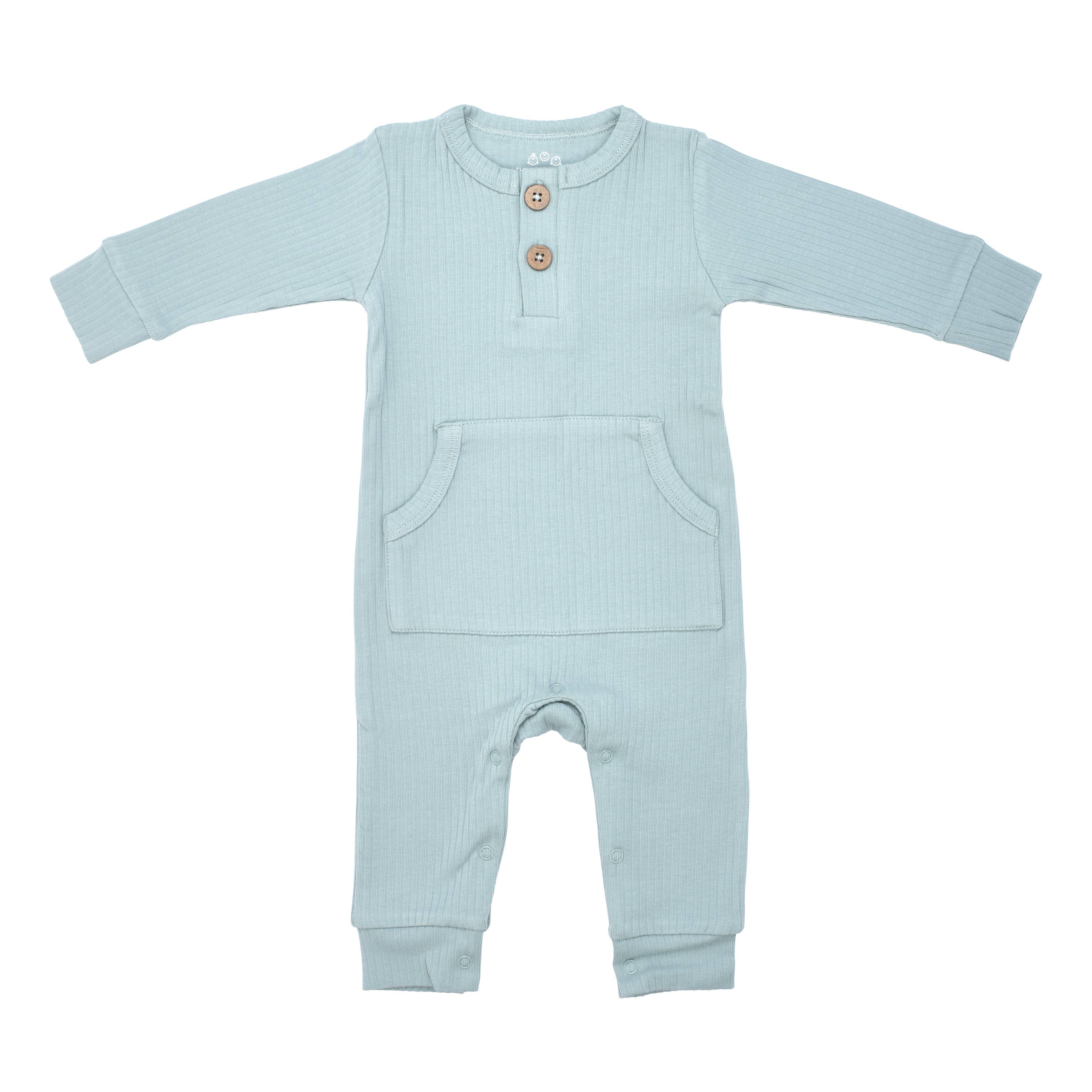 Ribbed Playsuit - Robins Egg