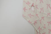 Two-Piece Pajama Set - Pink Bows