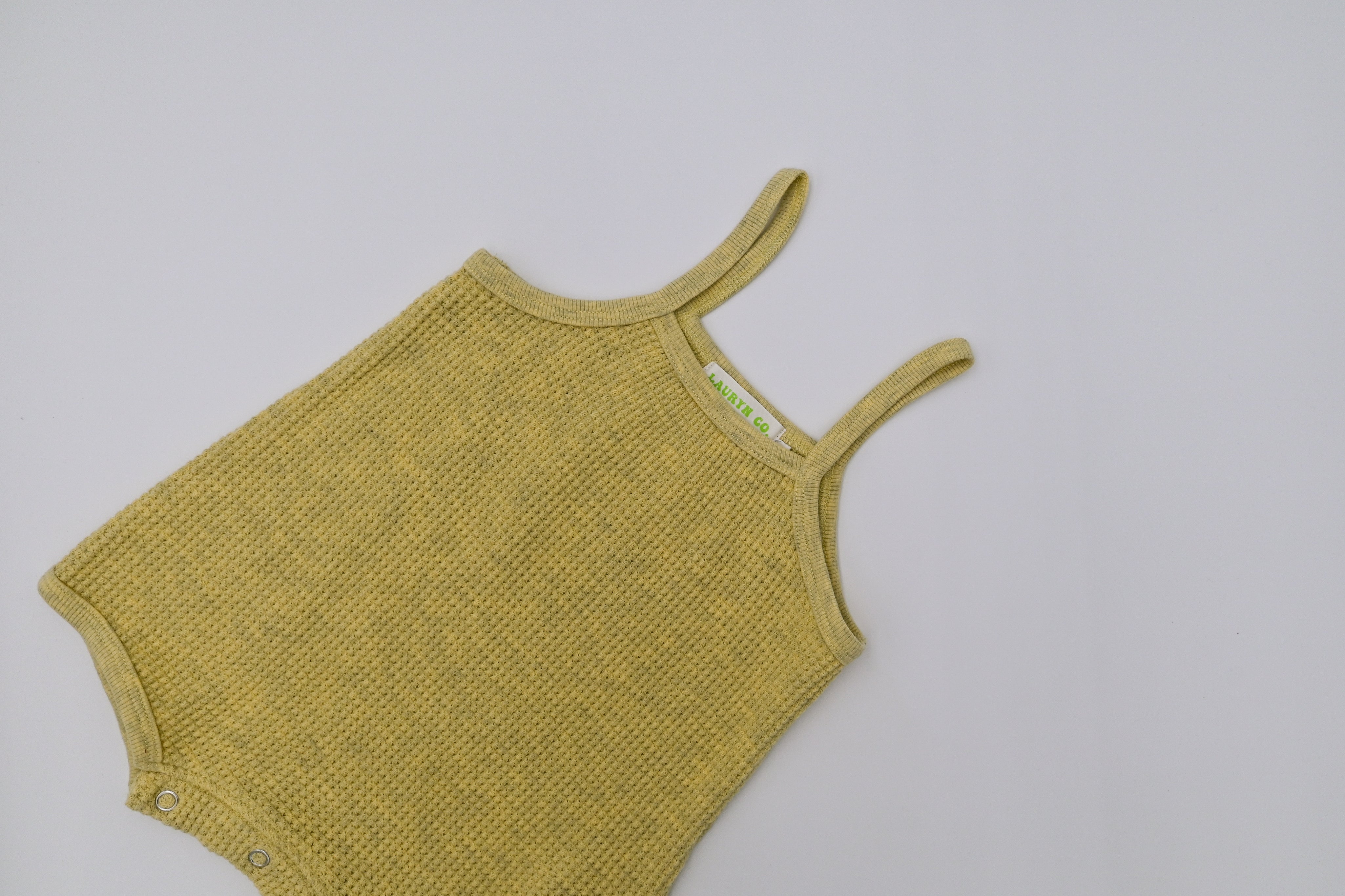 Baby Waffle Romper - Banana