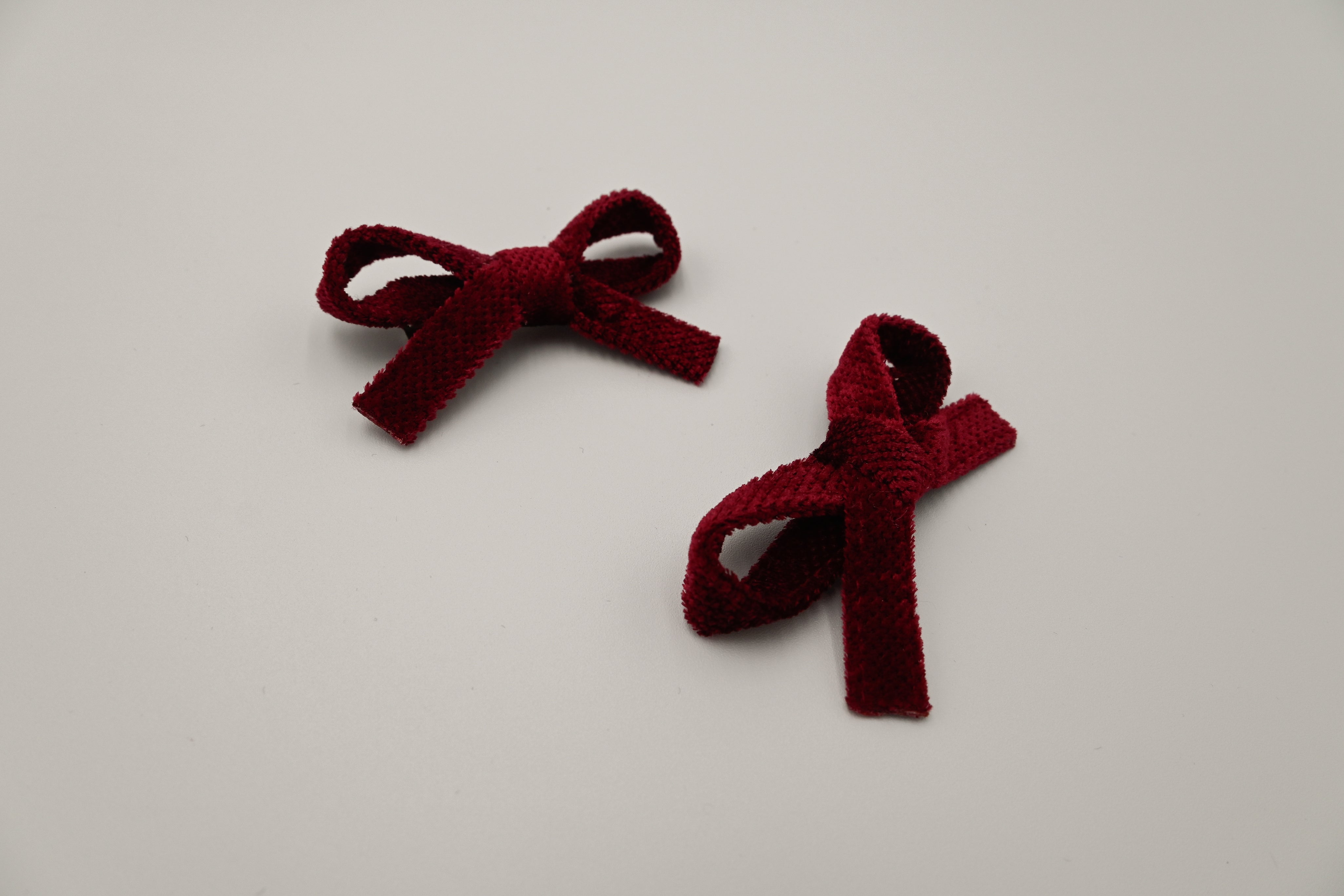 Velvet Ribbon Bow Set [2 Colors]