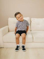 Bamboo Terry Drawstring Shorts - Black