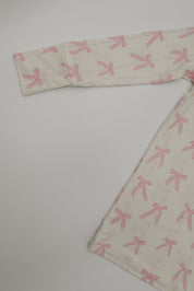 Two-Piece Pajama Set - Pink Bows