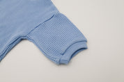 Baby Waffle Bubble Romper - Sky Blue