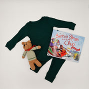 Two-Piece Forest Green Pajama Set