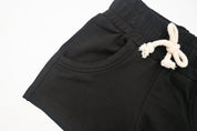 Bamboo Terry Drawstring Shorts - Black