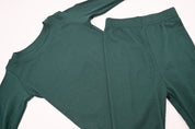 Two-Piece Forest Green Pajama Set