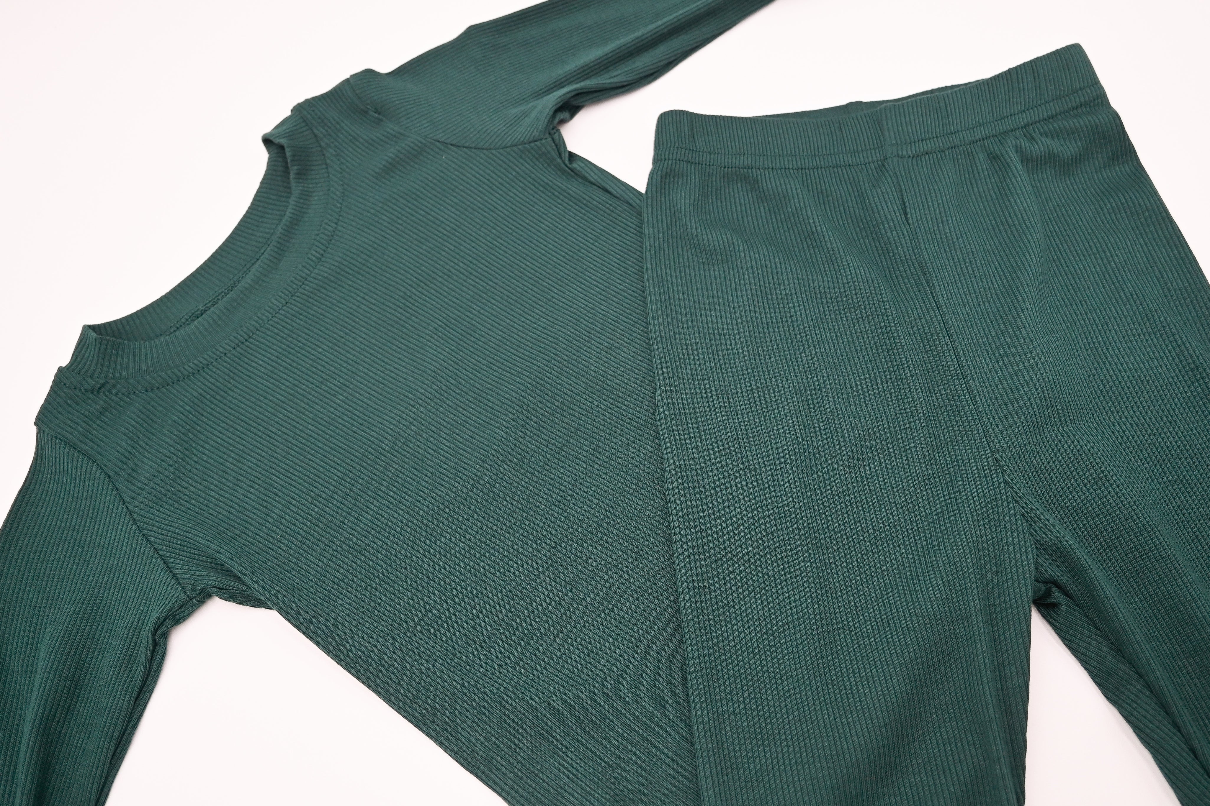 Two-Piece Forest Green Pajama Set
