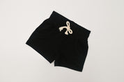 Bamboo Terry Drawstring Shorts - Black