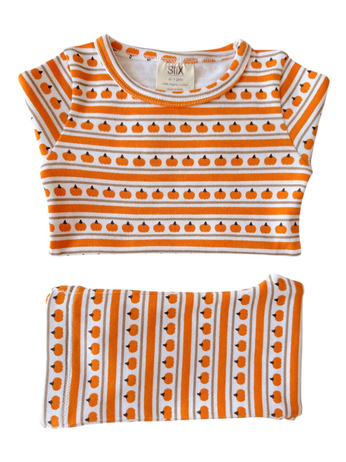 Organic Two Piece Pajama Set - Pumpkins