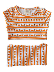 Organic Two Piece Pajama Set - Pumpkins
