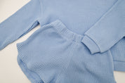 Toddler Long Sleeve Waffle Set - Sky Blue