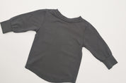 Long-Sleeve Bamboo Pocket Tee - Charcoal
