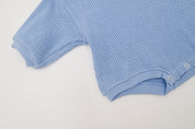 Baby Waffle Bubble Romper - Sky Blue