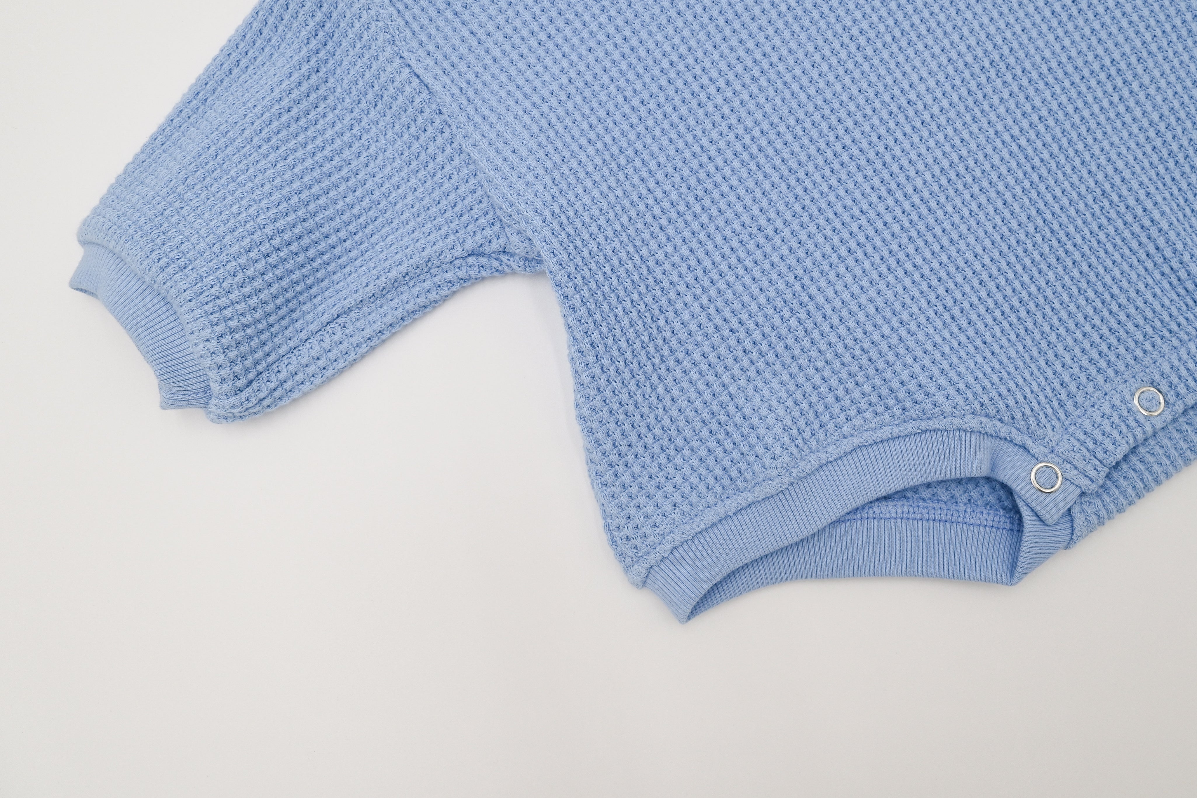 Baby Waffle Bubble Romper - Sky Blue