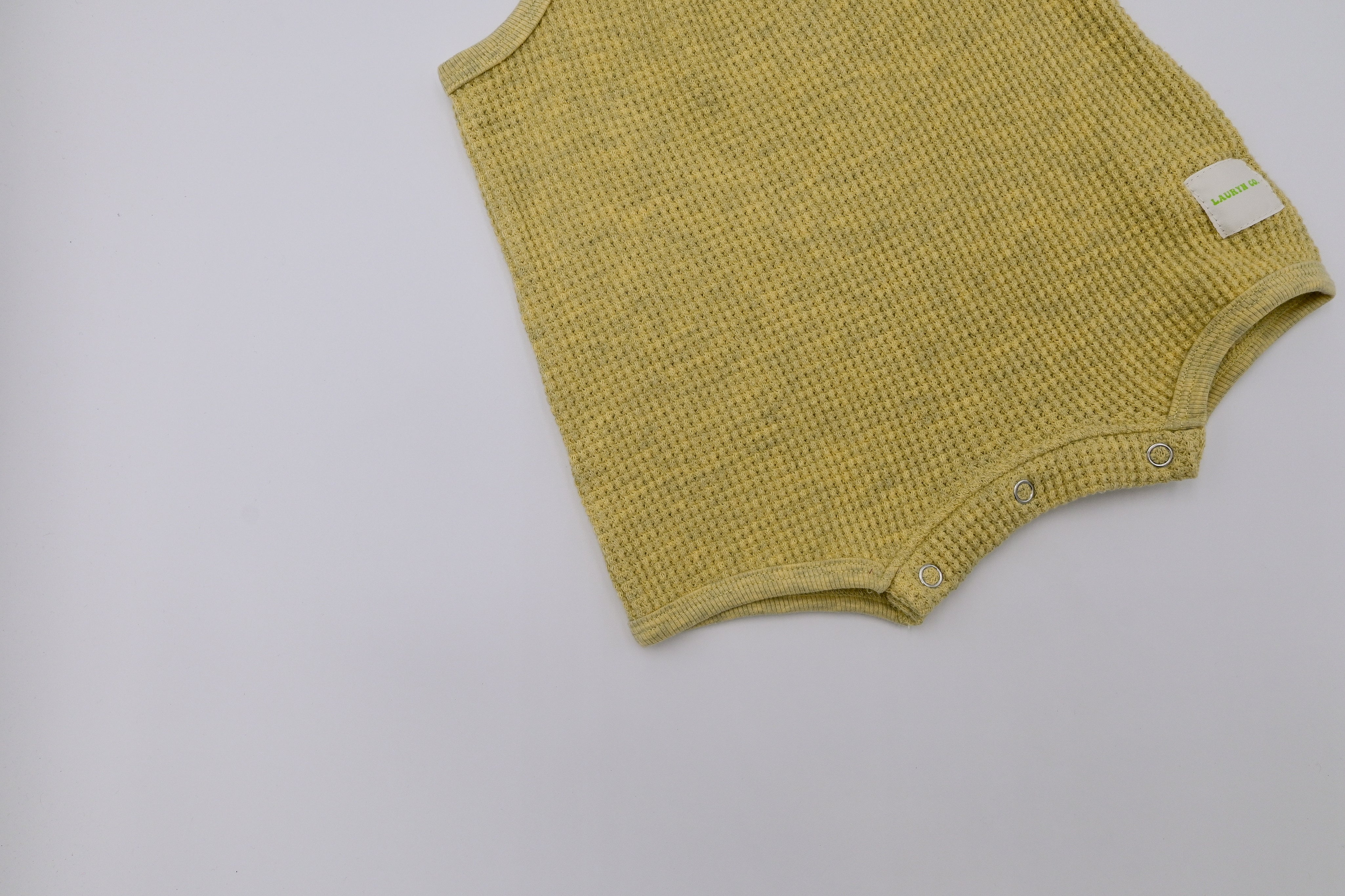 Baby Waffle Romper - Banana