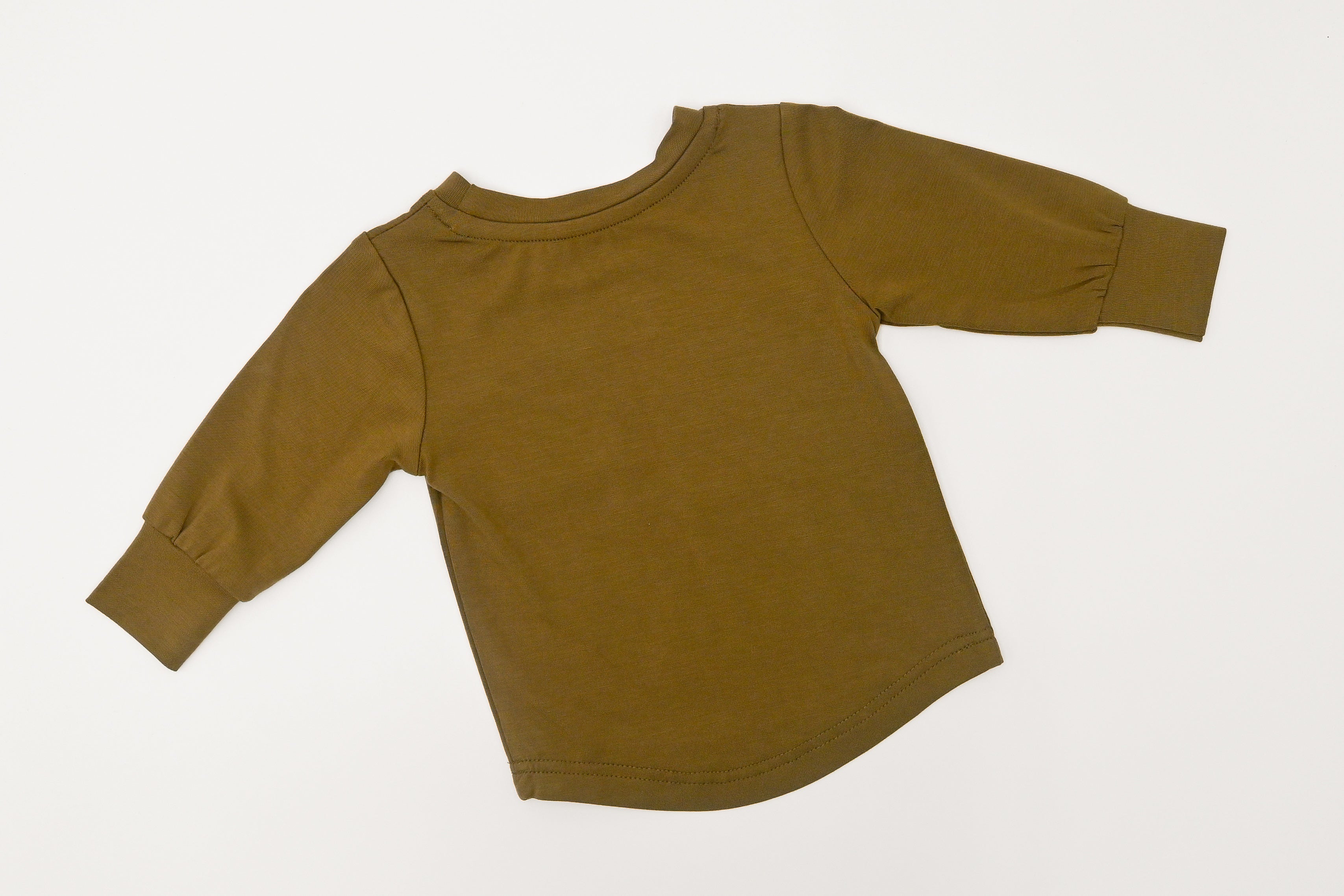 Long-Sleeve Bamboo Pocket Tee - Olive