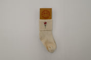 Flower Power Youth Socks - Hand Embroidered by Wildflower Wurld