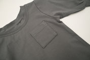 Long-Sleeve Bamboo Pocket Tee - Charcoal