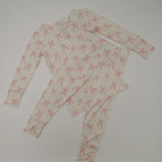 Two-Piece Pajama Set - Pink Bows