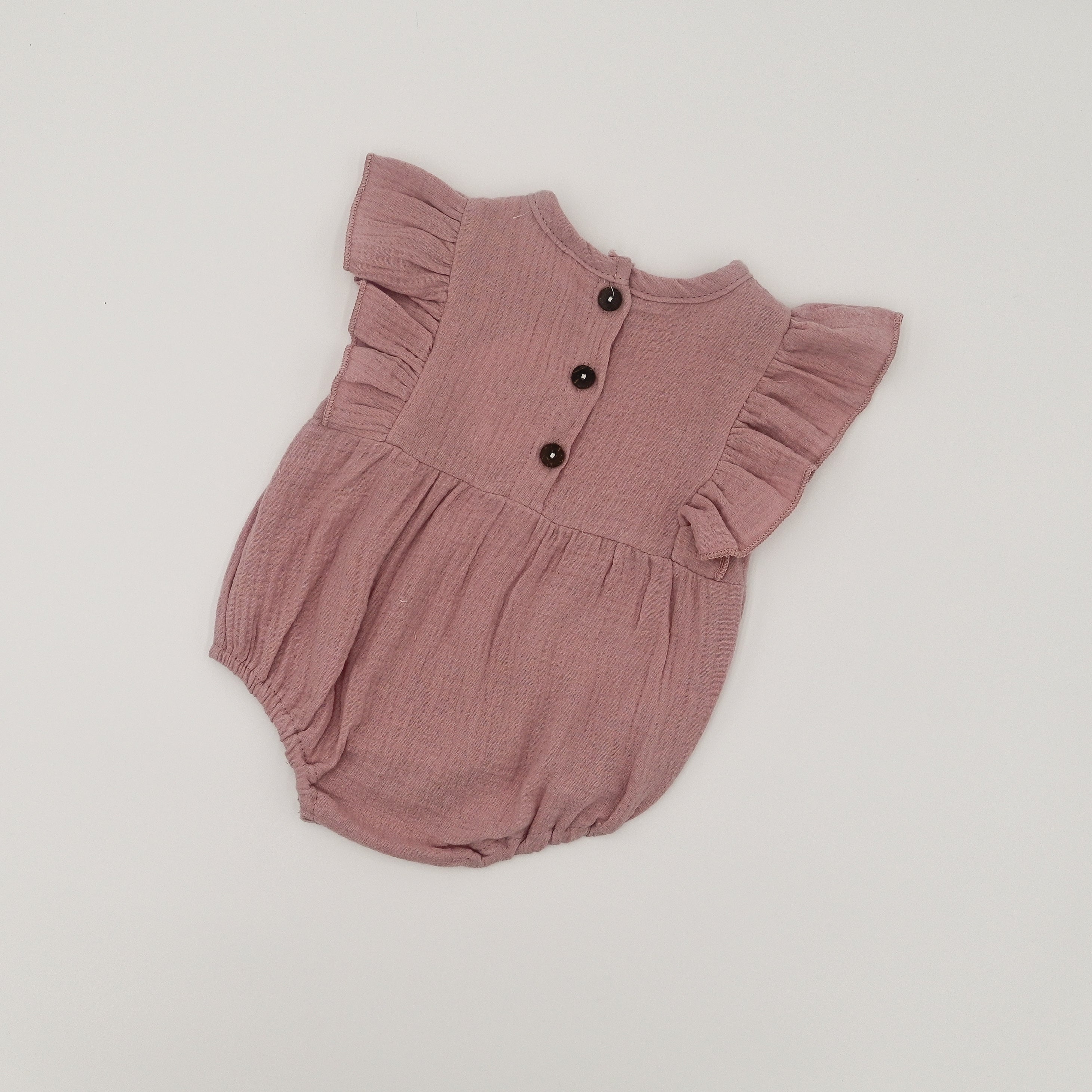 Muslin Romper Flutter Sleeve - Orchid