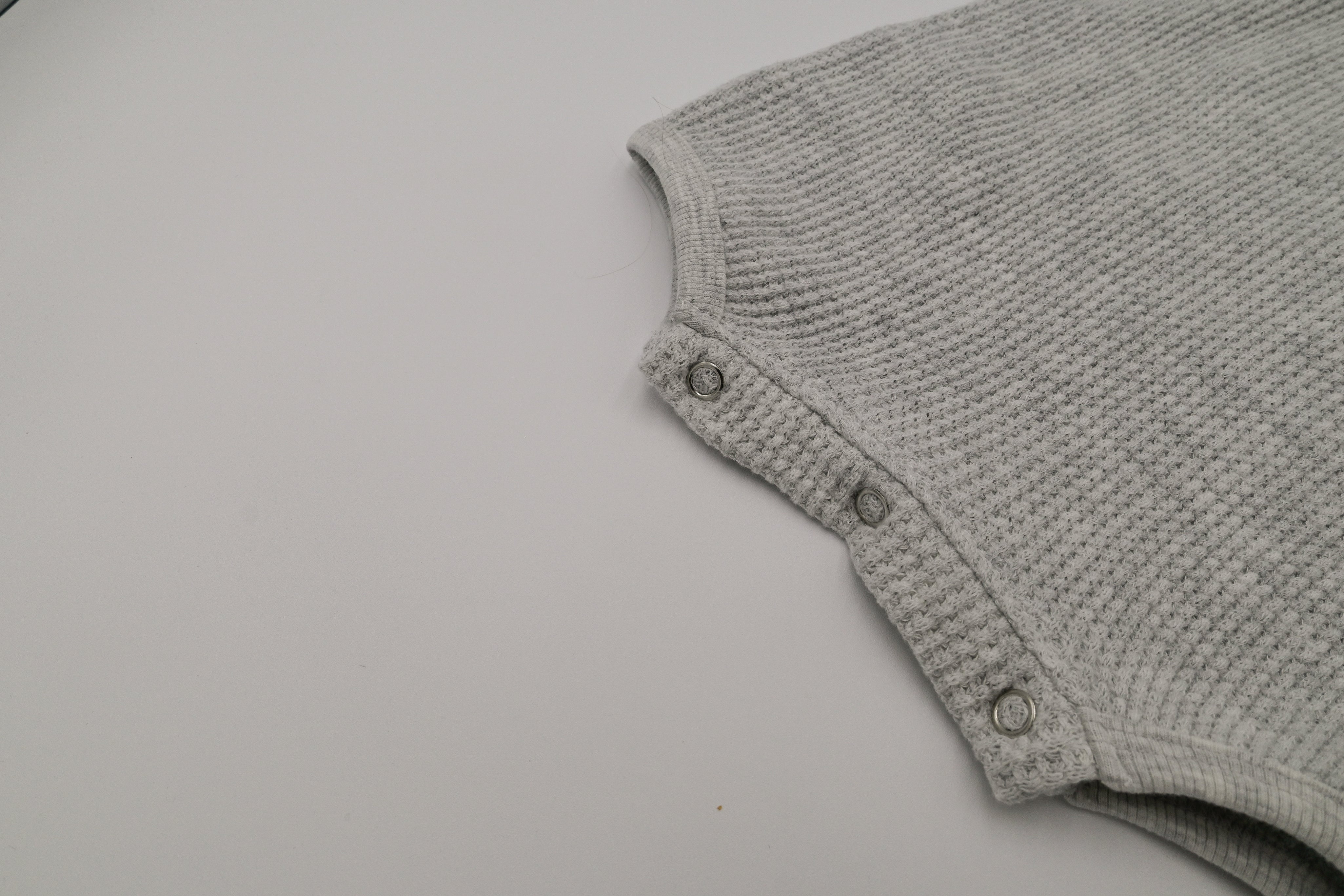 Baby Waffle Romper - Creamy Cloud