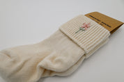 Flower Power Youth Socks - Hand Embroidered by Wildflower Wurld