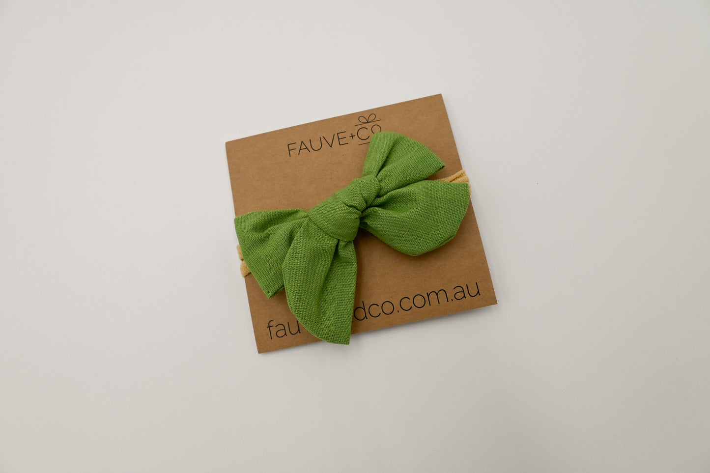 Ivy Linen Hair Bow - Jade