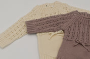 Cotton Sweater Romper - Cream
