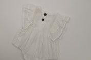 White Bubble Romper + Bow