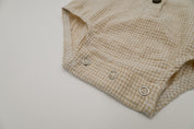 Gingham Romper - Oat
