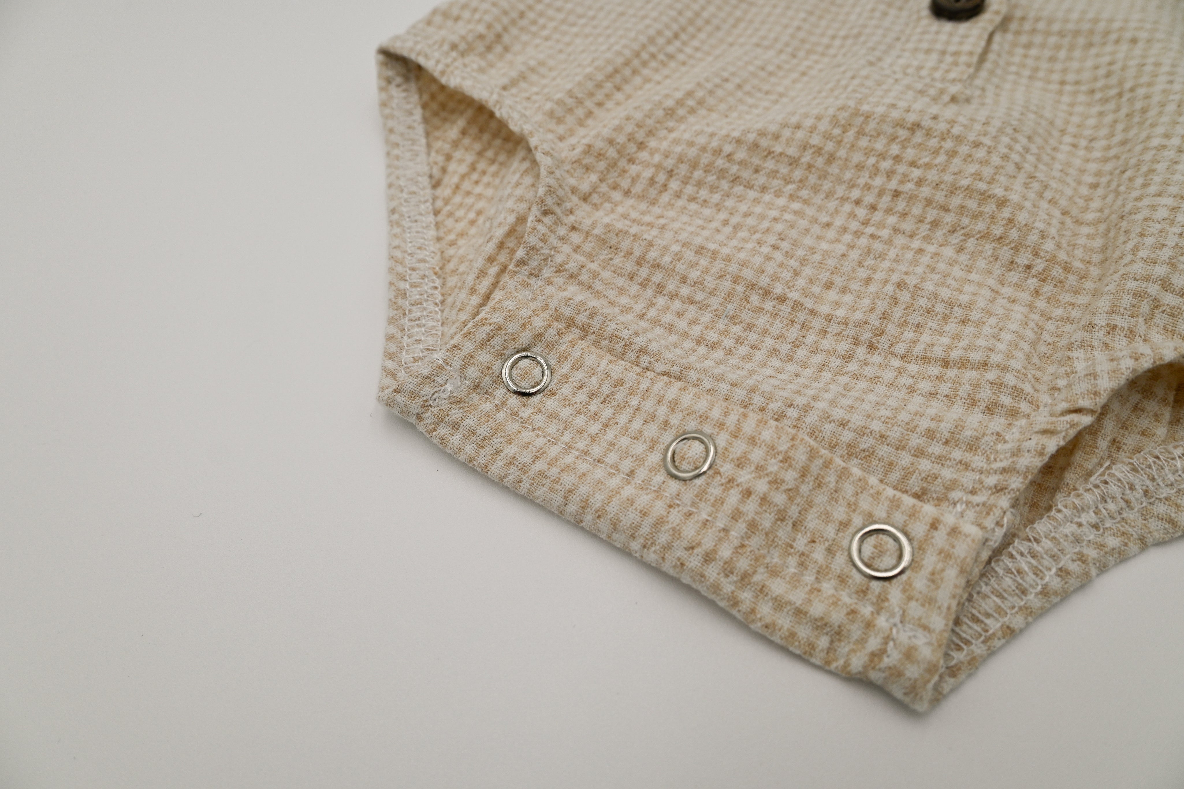 Gingham Romper - Oat