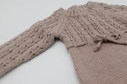 Cotton Sweater Romper - Light Plum