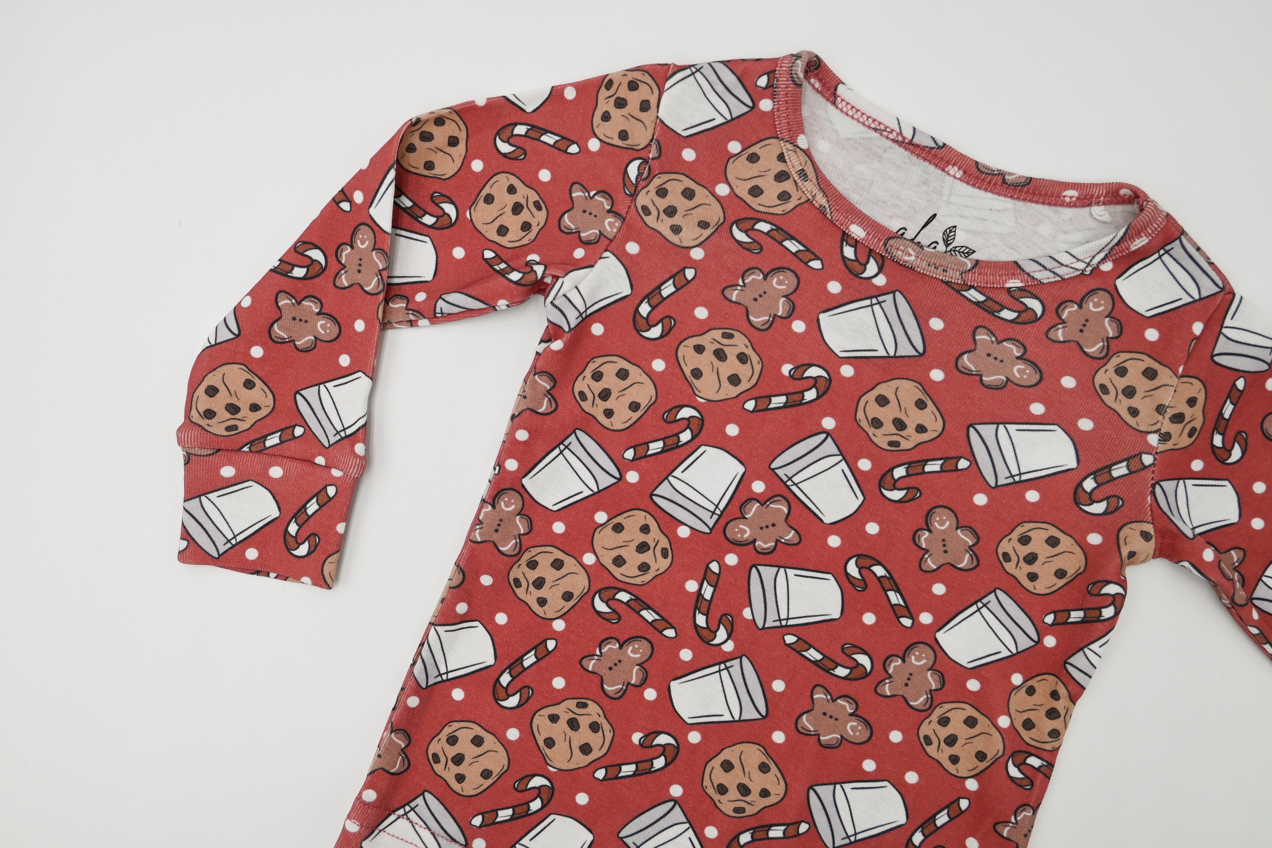 Organic Holiday Pajamas - Holiday Milk + Cookies