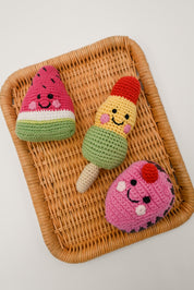 Chocolate Raspberry Pie Rattle