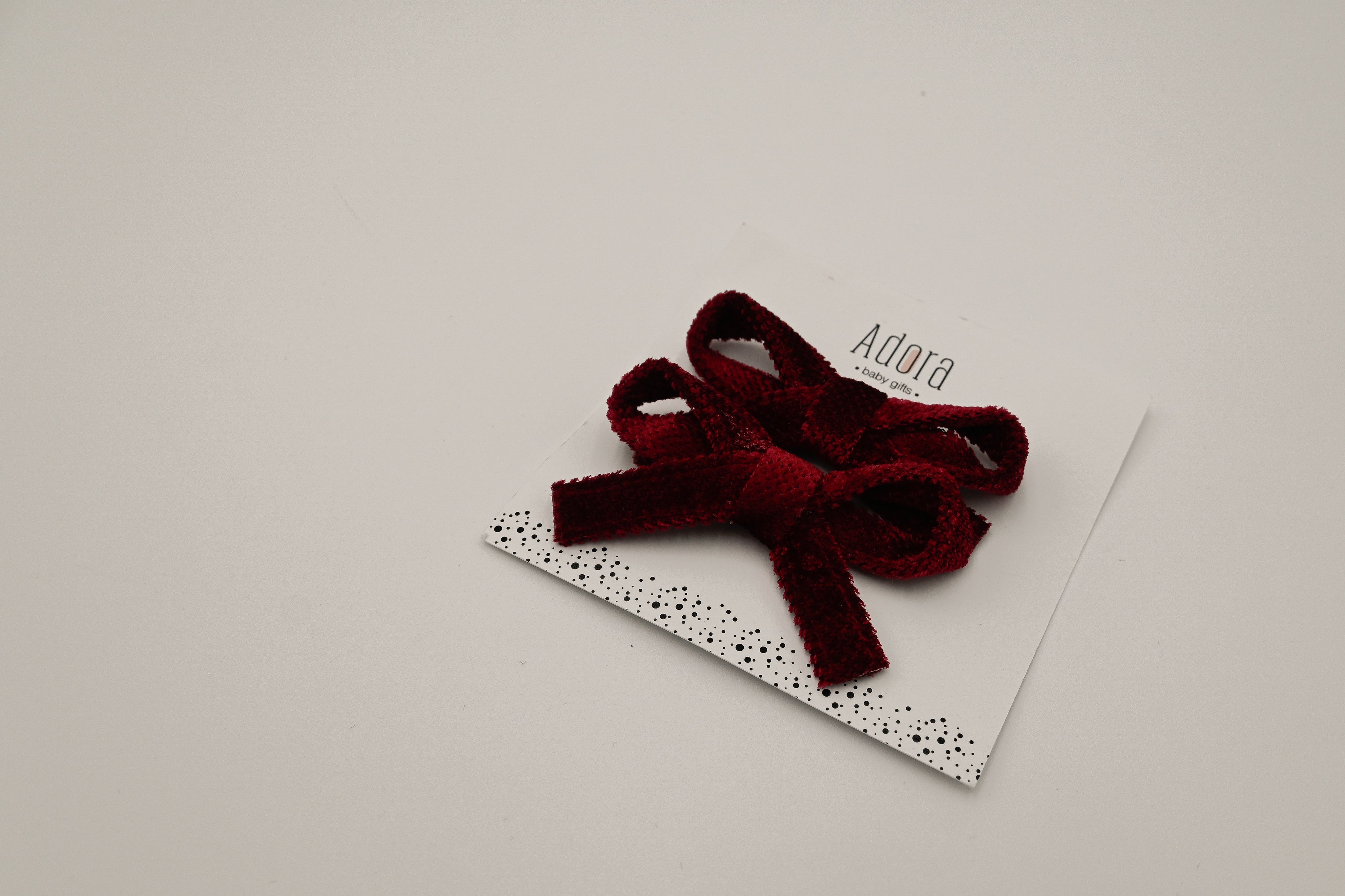 Velvet Ribbon Bow Set [2 Colors]