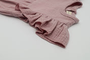 Muslin Romper Flutter Sleeve - Orchid