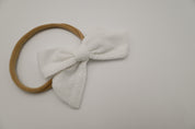 White Bubble Romper + Bow