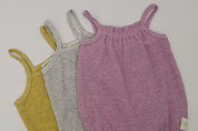 Baby Waffle Ruffle Romper - Raspberry Cream