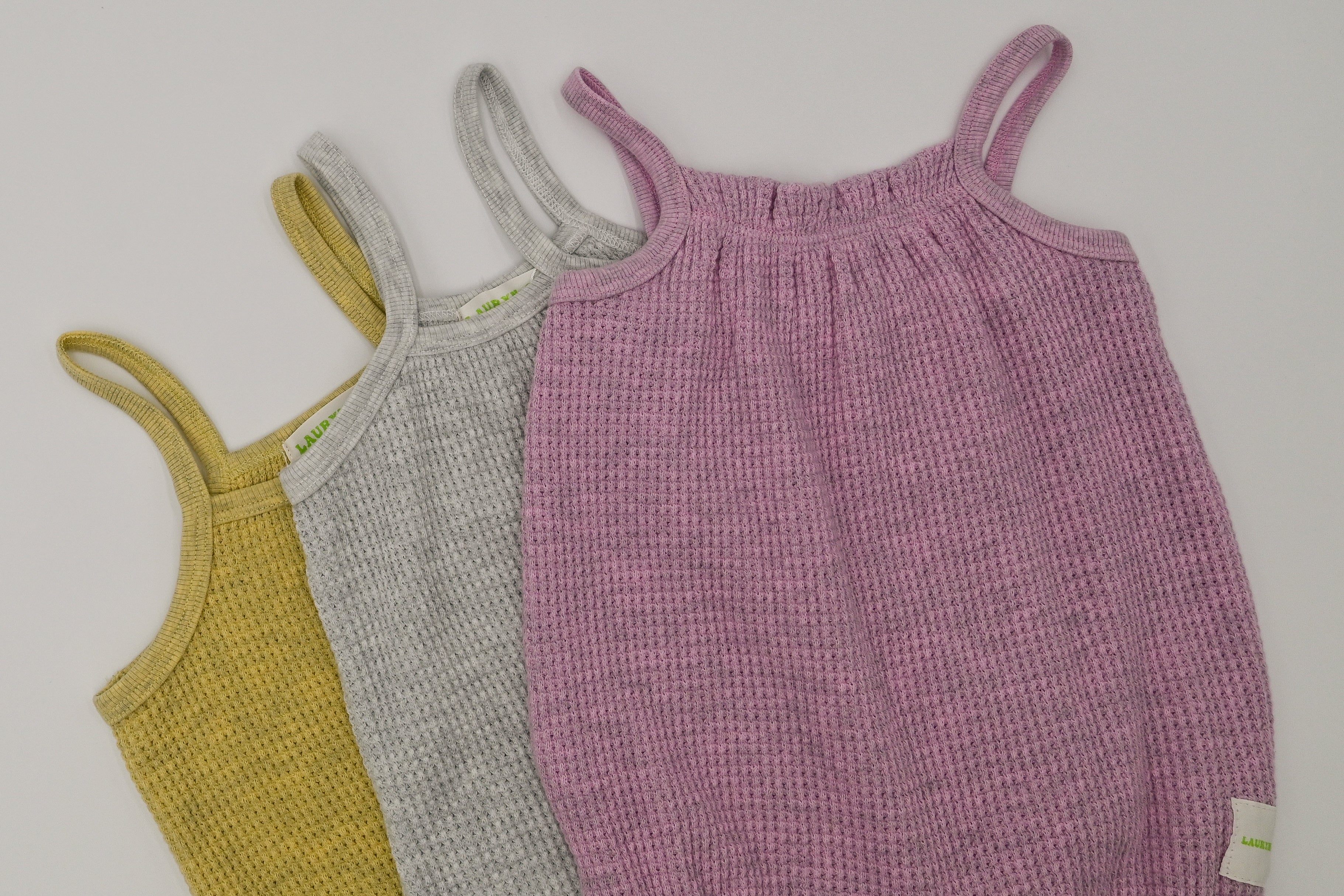 Baby Waffle Ruffle Romper - Raspberry Cream