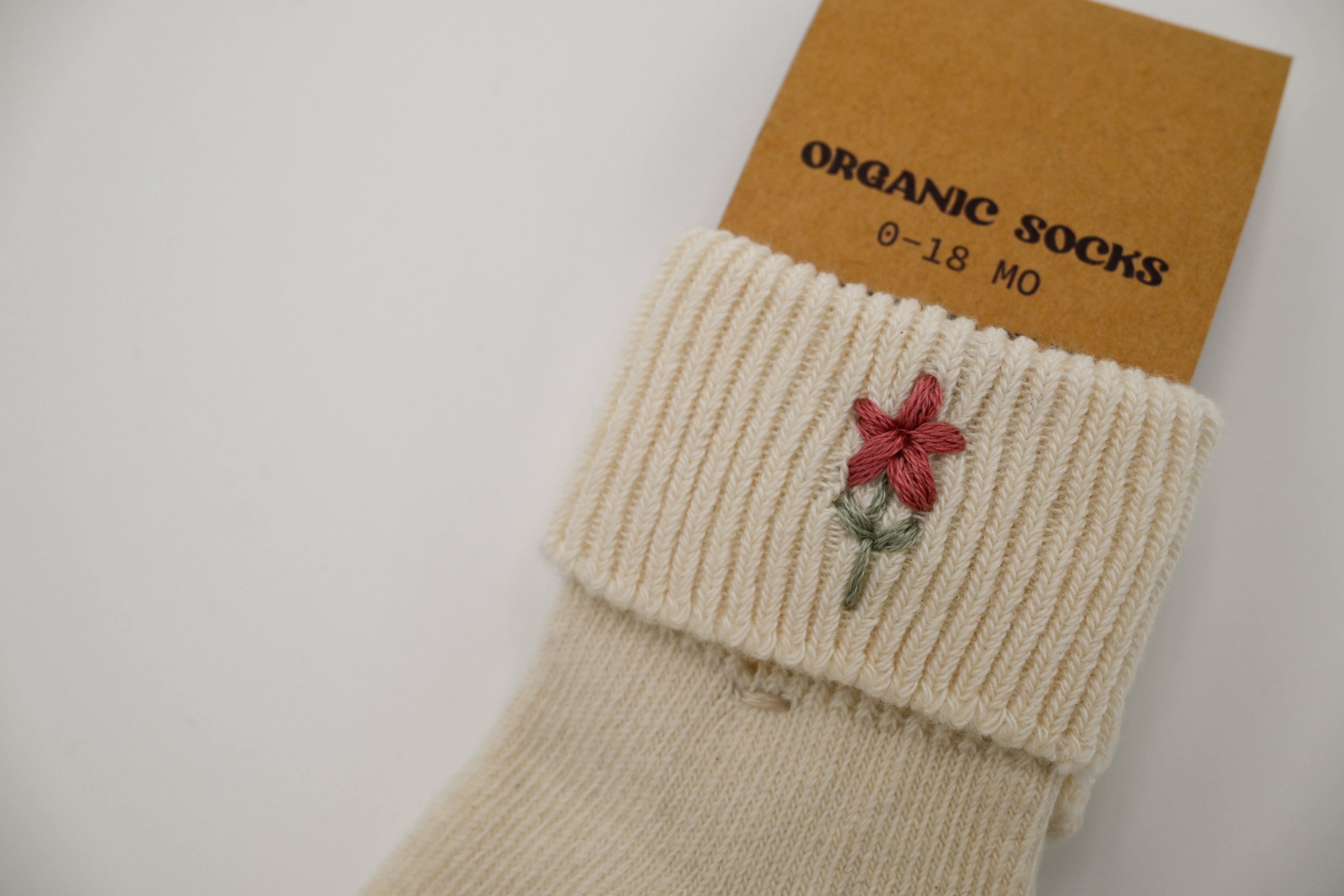 Flower Power Infant Socks - Hand Embroidered by Wildflower Wurld