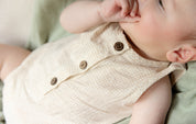 Gingham Romper - Oat