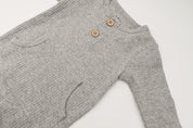 Ribbed Playsuit - Gray