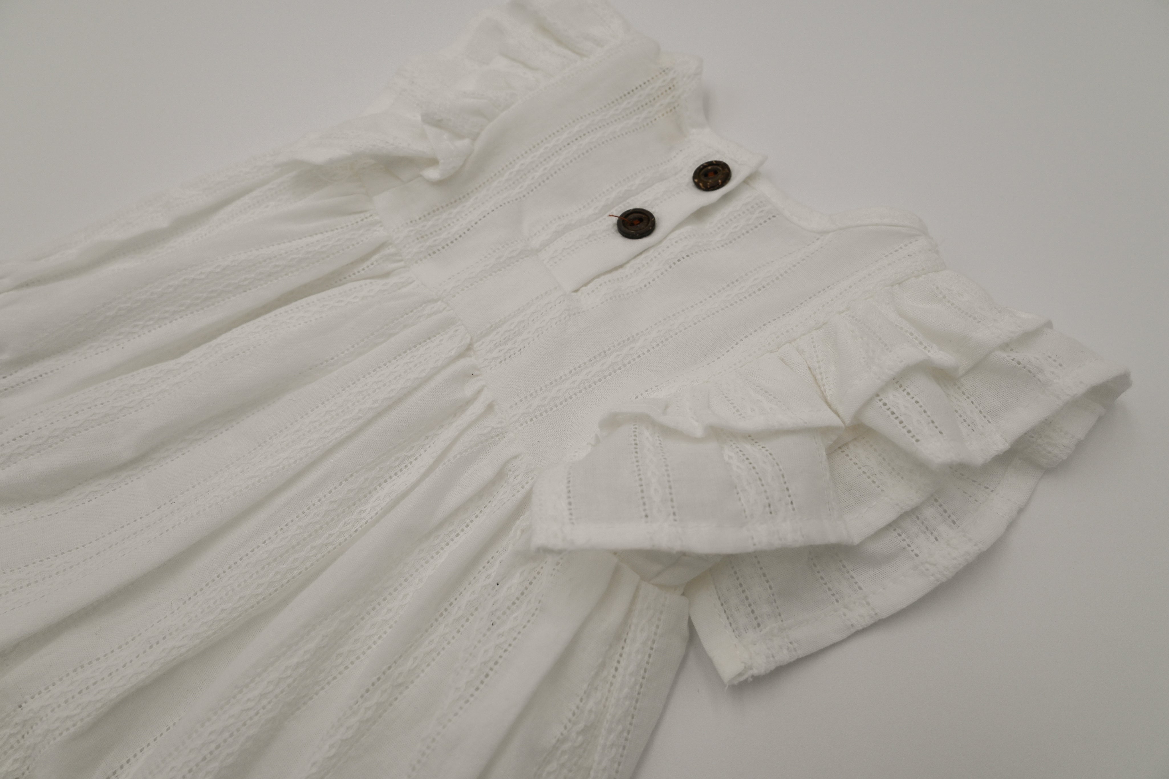 White Bubble Romper + Bow